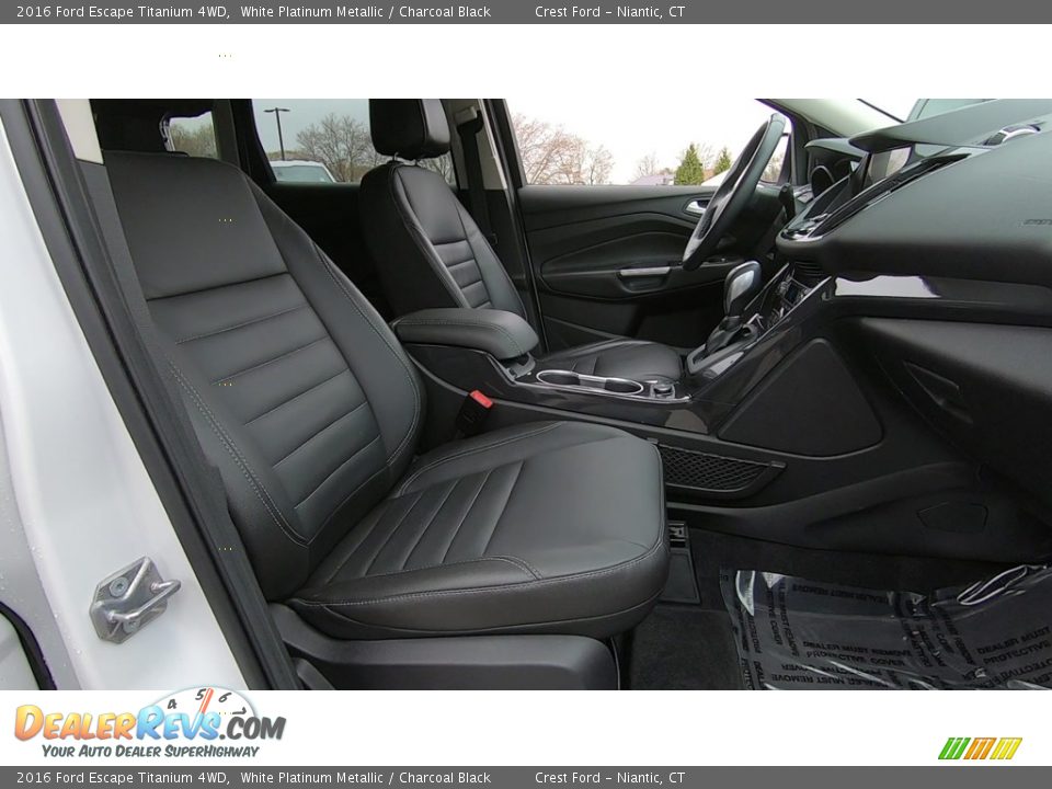 2016 Ford Escape Titanium 4WD White Platinum Metallic / Charcoal Black Photo #24