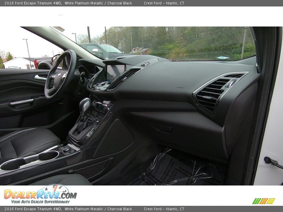 2016 Ford Escape Titanium 4WD White Platinum Metallic / Charcoal Black Photo #25