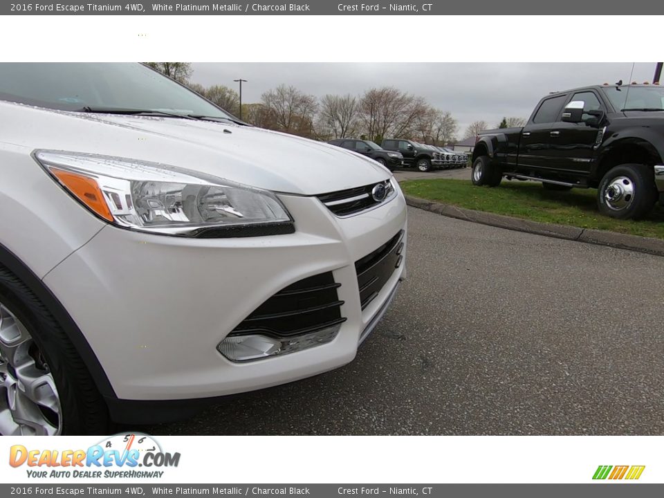 2016 Ford Escape Titanium 4WD White Platinum Metallic / Charcoal Black Photo #27
