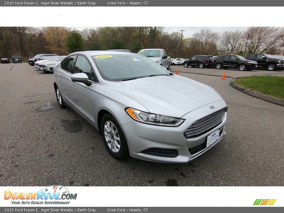 2015 Ford Fusion S Ingot Silver Metallic / Earth Gray Photo #1