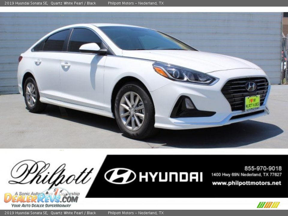 2019 Hyundai Sonata SE Quartz White Pearl / Black Photo #1