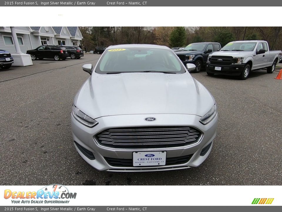 2015 Ford Fusion S Ingot Silver Metallic / Earth Gray Photo #2