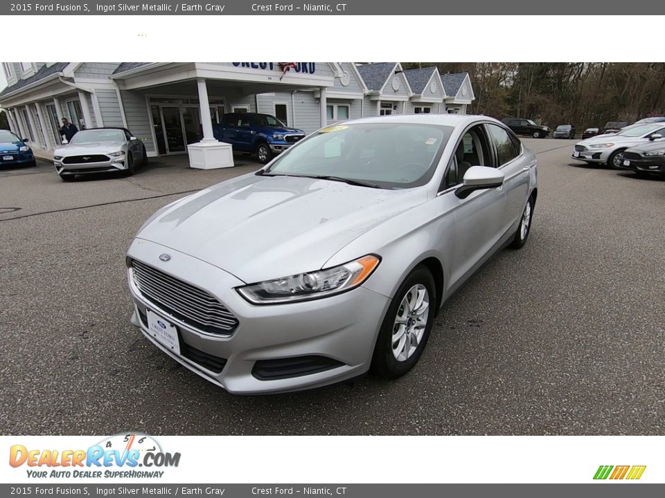 2015 Ford Fusion S Ingot Silver Metallic / Earth Gray Photo #3