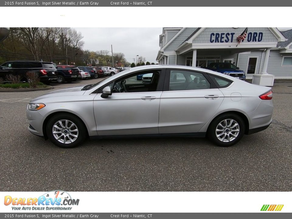 2015 Ford Fusion S Ingot Silver Metallic / Earth Gray Photo #4