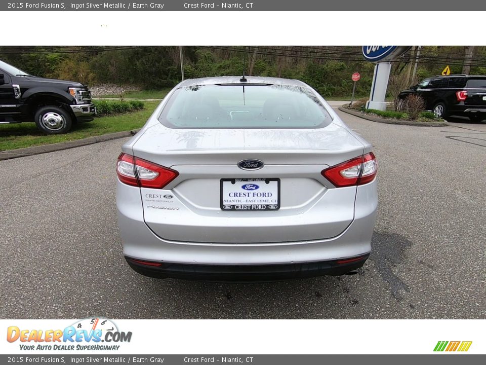 2015 Ford Fusion S Ingot Silver Metallic / Earth Gray Photo #6