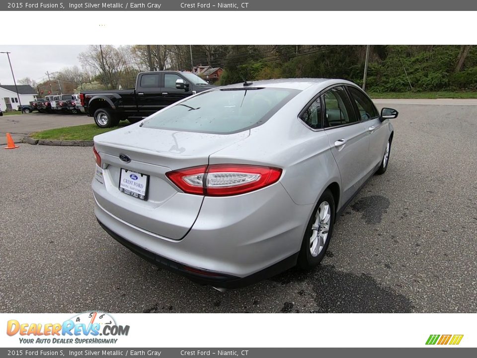 2015 Ford Fusion S Ingot Silver Metallic / Earth Gray Photo #7