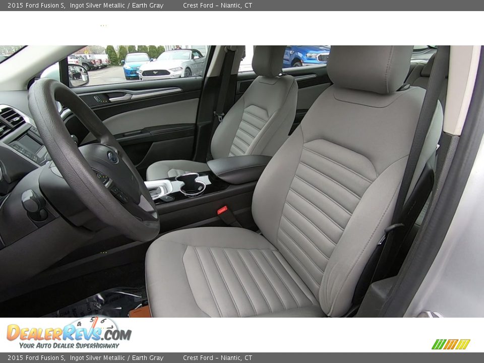 2015 Ford Fusion S Ingot Silver Metallic / Earth Gray Photo #11