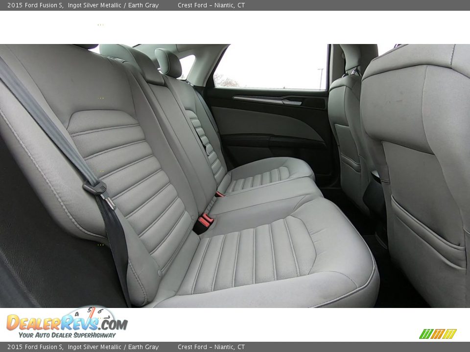 2015 Ford Fusion S Ingot Silver Metallic / Earth Gray Photo #22