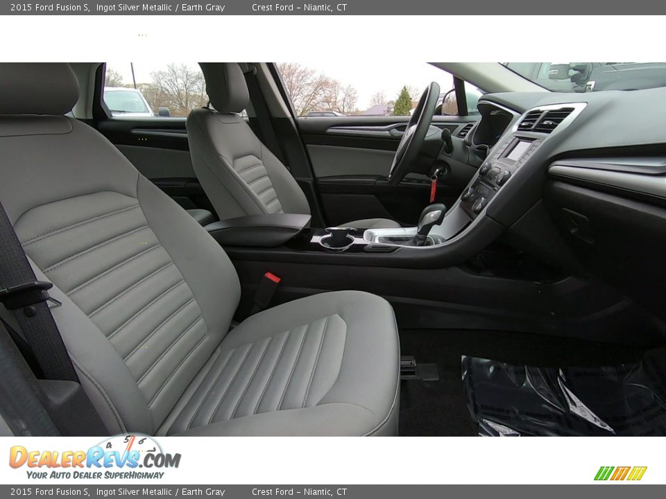 2015 Ford Fusion S Ingot Silver Metallic / Earth Gray Photo #23