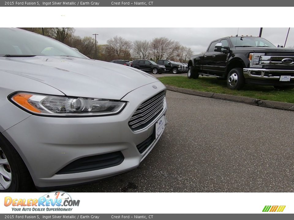 2015 Ford Fusion S Ingot Silver Metallic / Earth Gray Photo #26