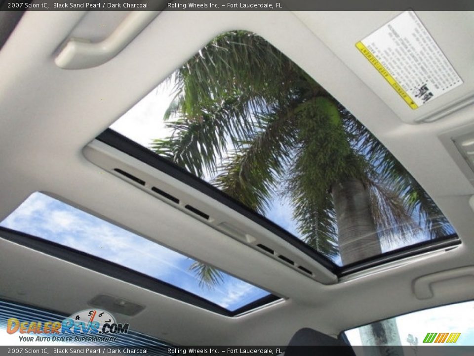 2007 Scion tC Black Sand Pearl / Dark Charcoal Photo #2