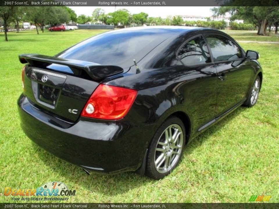2007 Scion tC Black Sand Pearl / Dark Charcoal Photo #9