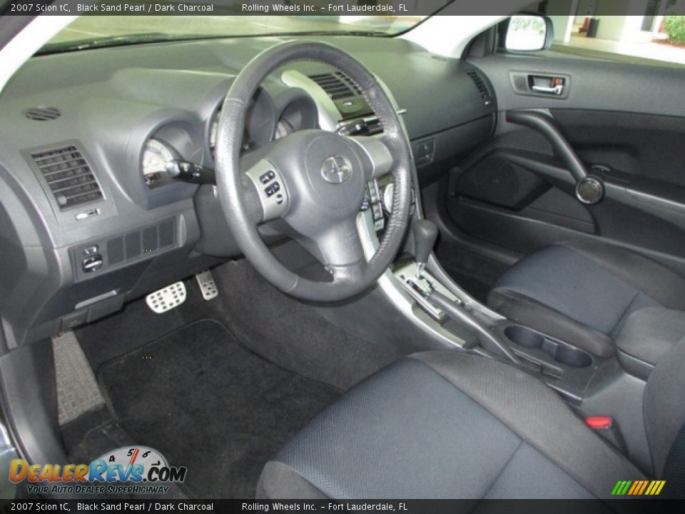 2007 Scion tC Black Sand Pearl / Dark Charcoal Photo #10