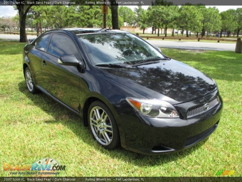 2007 Scion tC Black Sand Pearl / Dark Charcoal Photo #13