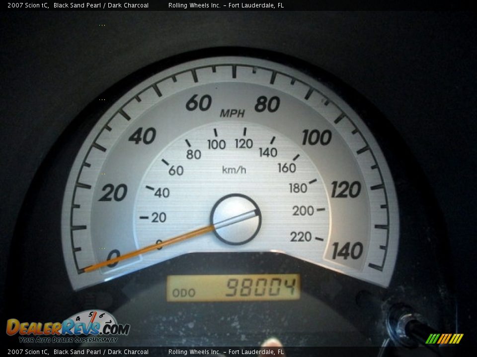 2007 Scion tC Black Sand Pearl / Dark Charcoal Photo #23