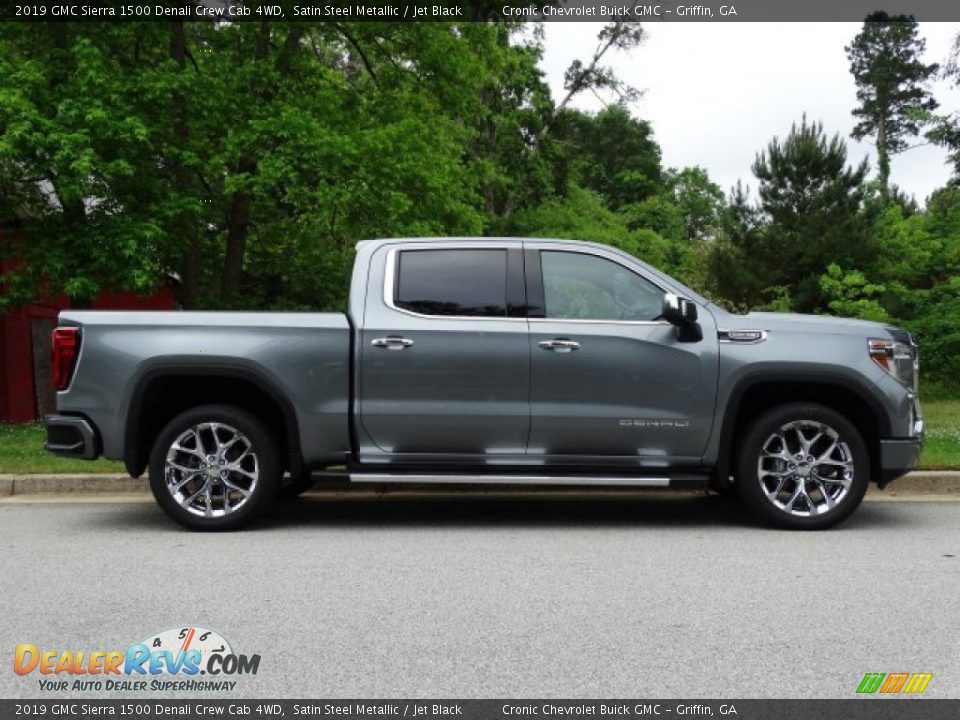 Satin Steel Metallic 2019 GMC Sierra 1500 Denali Crew Cab 4WD Photo #2