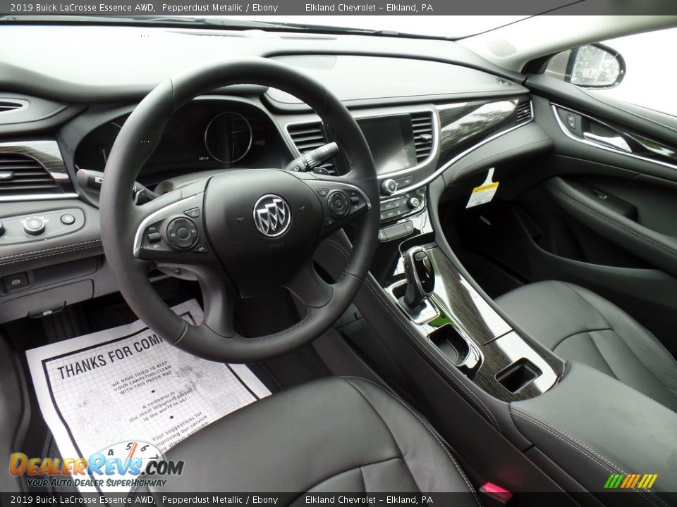 Ebony Interior - 2019 Buick LaCrosse Essence AWD Photo #16