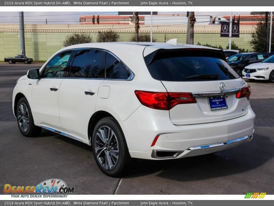2019 Acura MDX Sport Hybrid SH-AWD White Diamond Pearl / Parchment Photo #5