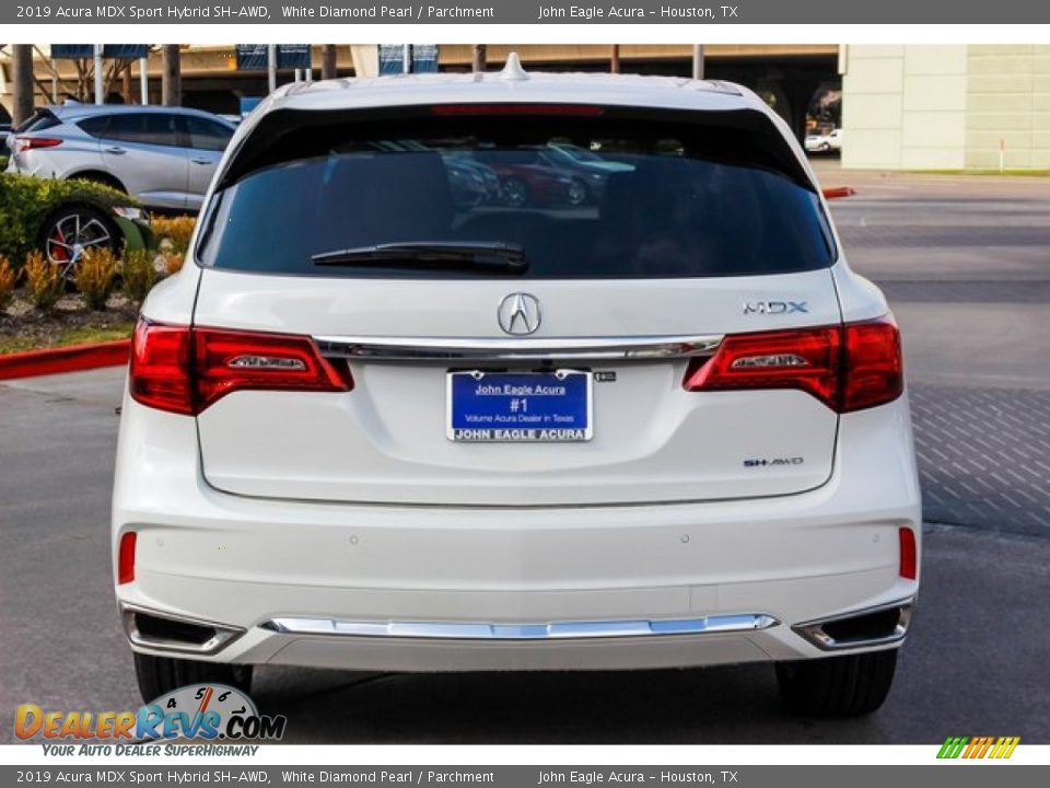 2019 Acura MDX Sport Hybrid SH-AWD White Diamond Pearl / Parchment Photo #6