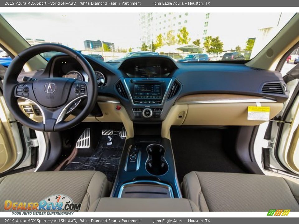 2019 Acura MDX Sport Hybrid SH-AWD White Diamond Pearl / Parchment Photo #9