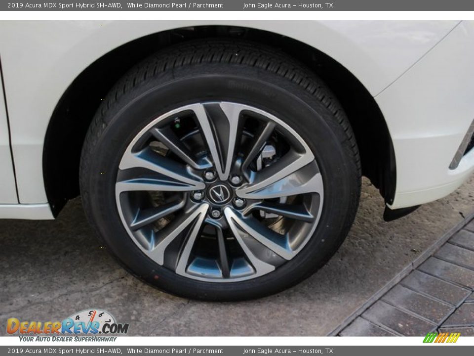 2019 Acura MDX Sport Hybrid SH-AWD White Diamond Pearl / Parchment Photo #11