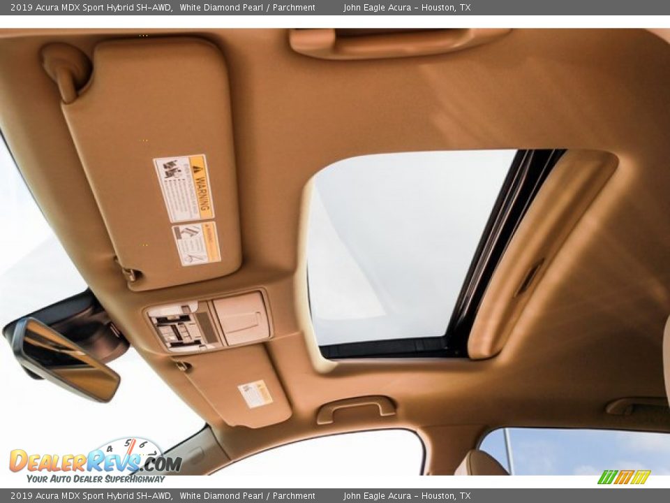 2019 Acura MDX Sport Hybrid SH-AWD White Diamond Pearl / Parchment Photo #14