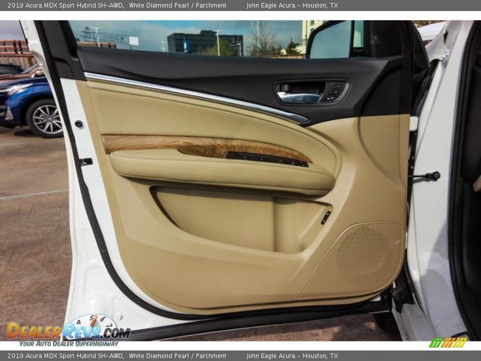 2019 Acura MDX Sport Hybrid SH-AWD White Diamond Pearl / Parchment Photo #15