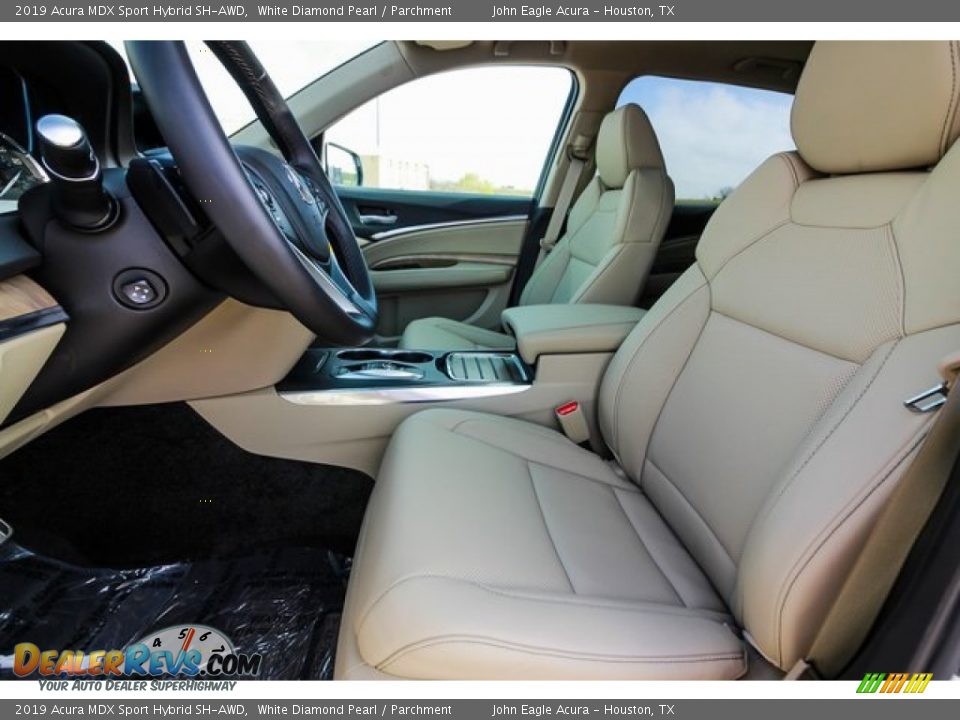 2019 Acura MDX Sport Hybrid SH-AWD White Diamond Pearl / Parchment Photo #16