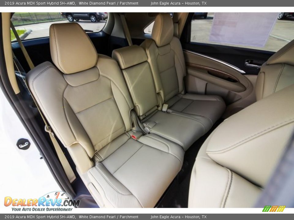 2019 Acura MDX Sport Hybrid SH-AWD White Diamond Pearl / Parchment Photo #22