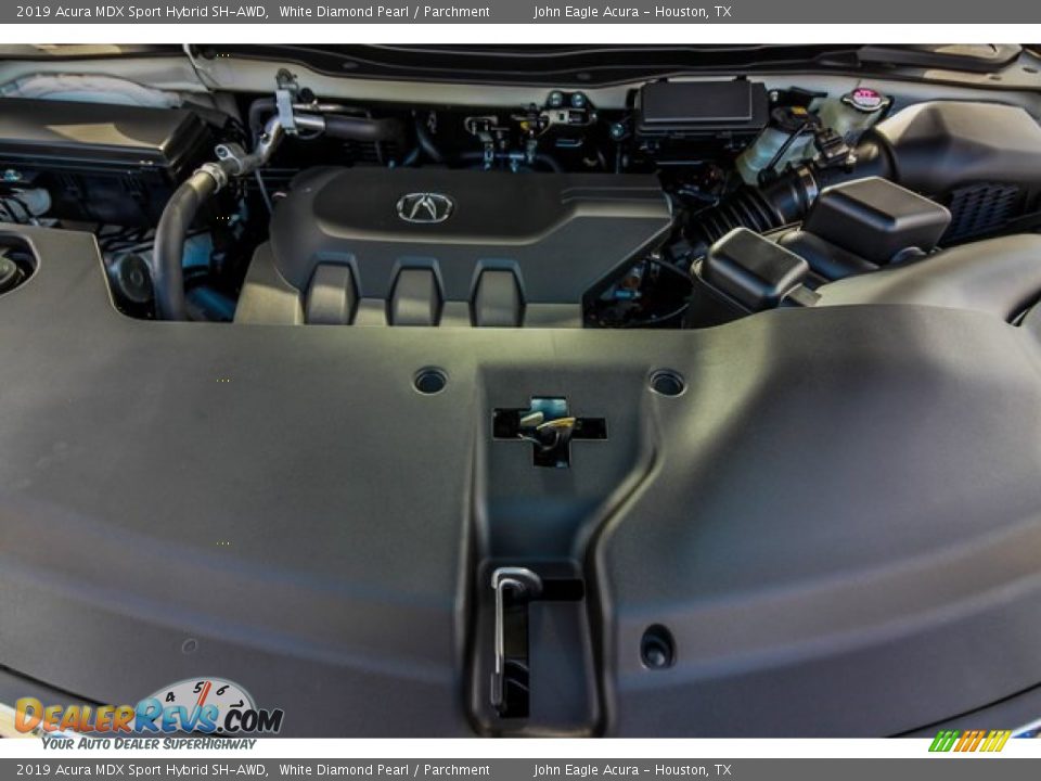 2019 Acura MDX Sport Hybrid SH-AWD White Diamond Pearl / Parchment Photo #25