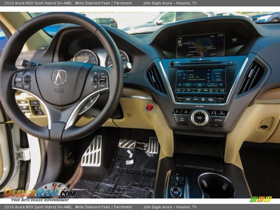 2019 Acura MDX Sport Hybrid SH-AWD White Diamond Pearl / Parchment Photo #27