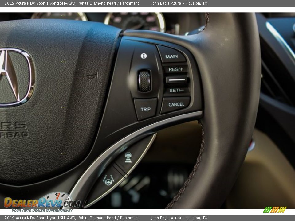 2019 Acura MDX Sport Hybrid SH-AWD White Diamond Pearl / Parchment Photo #35