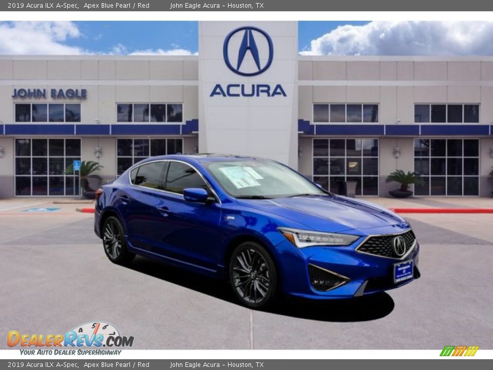 2019 Acura ILX A-Spec Apex Blue Pearl / Red Photo #1