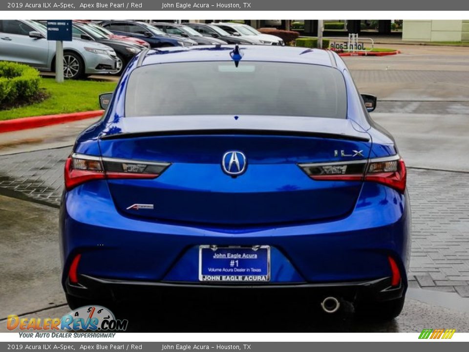 2019 Acura ILX A-Spec Apex Blue Pearl / Red Photo #6