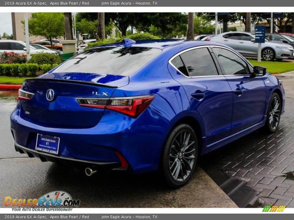 2019 Acura ILX A-Spec Apex Blue Pearl / Red Photo #7