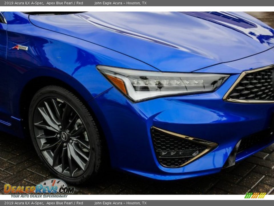 2019 Acura ILX A-Spec Apex Blue Pearl / Red Photo #10