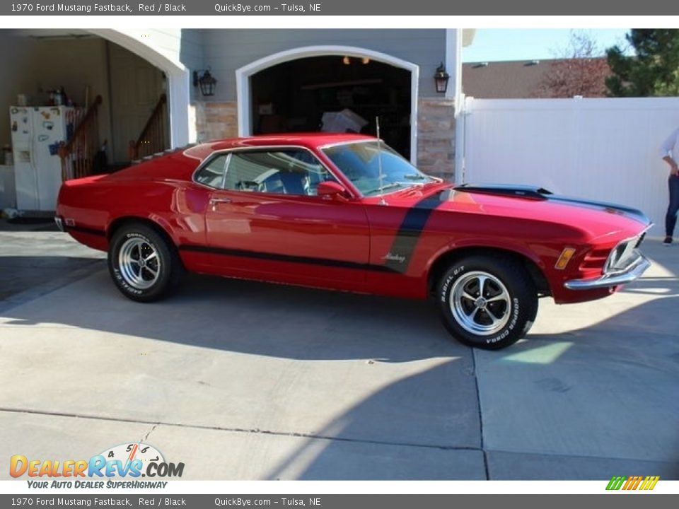 1970 Ford Mustang Fastback Red / Black Photo #1