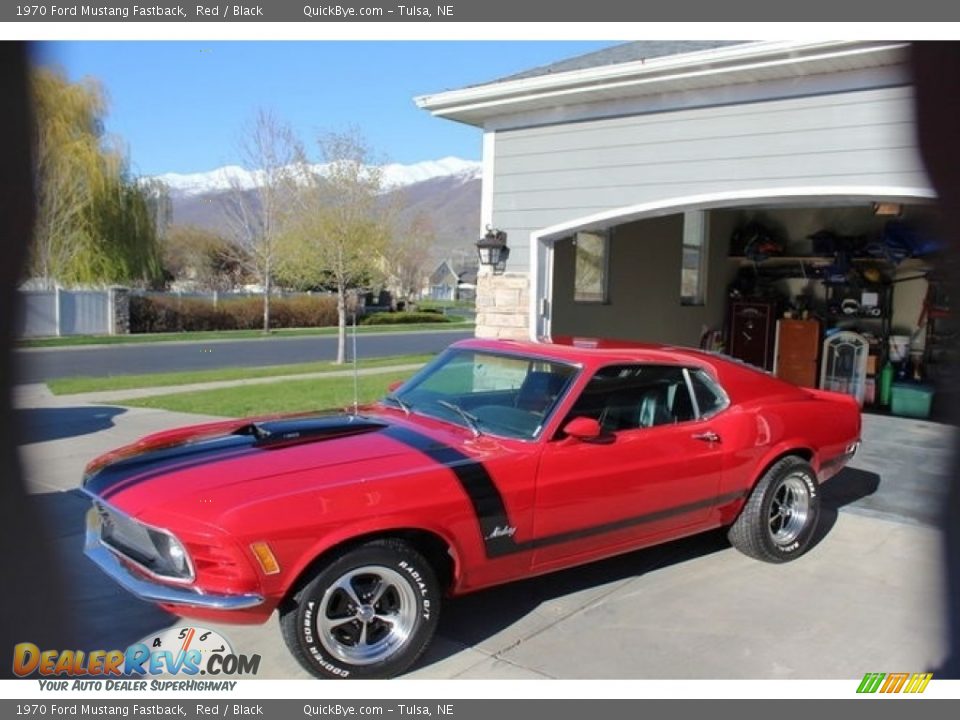 1970 Ford Mustang Fastback Red / Black Photo #4