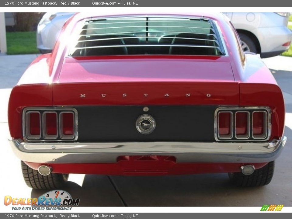 1970 Ford Mustang Fastback Red / Black Photo #6