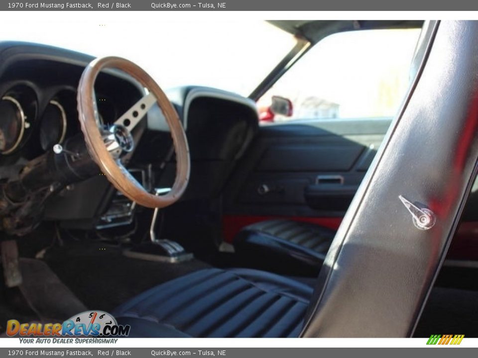 1970 Ford Mustang Fastback Red / Black Photo #8