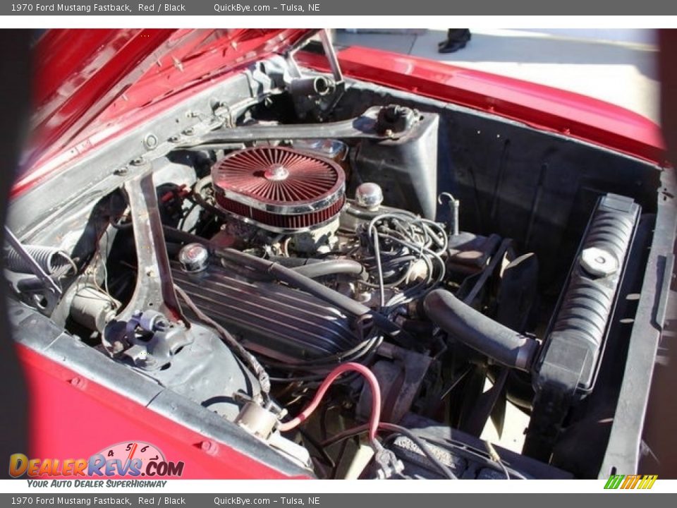 1970 Ford Mustang Fastback Red / Black Photo #12