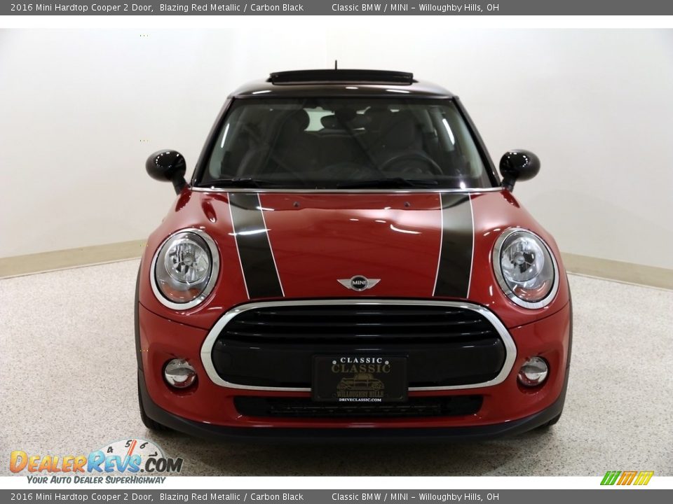 2016 Mini Hardtop Cooper 2 Door Blazing Red Metallic / Carbon Black Photo #2