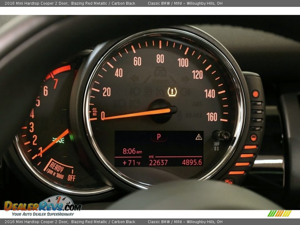2016 Mini Hardtop Cooper 2 Door Blazing Red Metallic / Carbon Black Photo #8