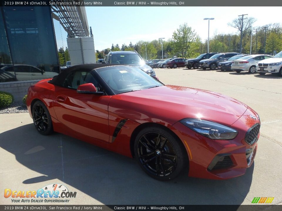 2019 BMW Z4 sDrive30i San Francisco Red / Ivory White Photo #1