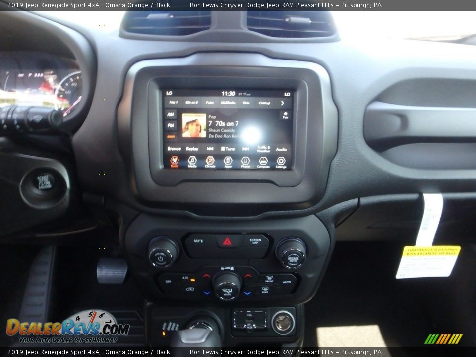 2019 Jeep Renegade Sport 4x4 Omaha Orange / Black Photo #17