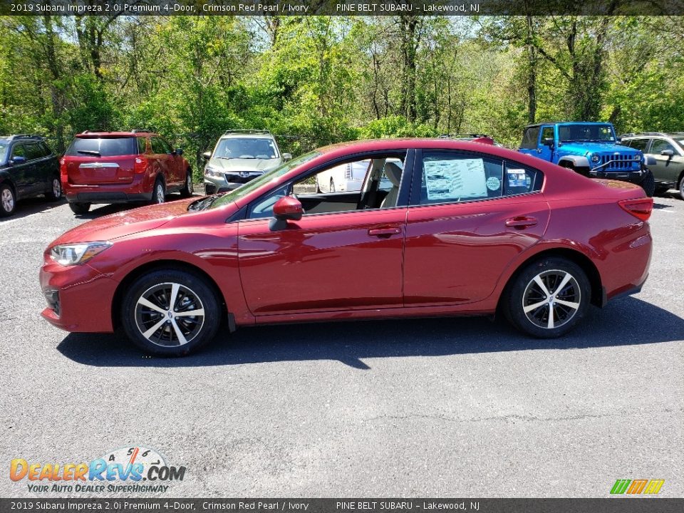 2019 Subaru Impreza 2.0i Premium 4-Door Crimson Red Pearl / Ivory Photo #3