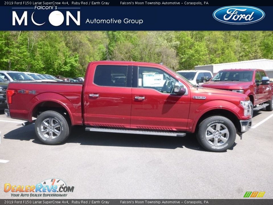 2019 Ford F150 Lariat SuperCrew 4x4 Ruby Red / Earth Gray Photo #1