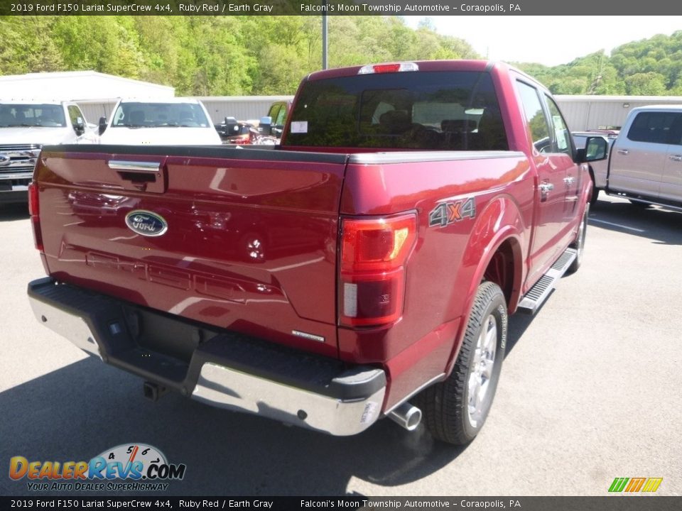 2019 Ford F150 Lariat SuperCrew 4x4 Ruby Red / Earth Gray Photo #2