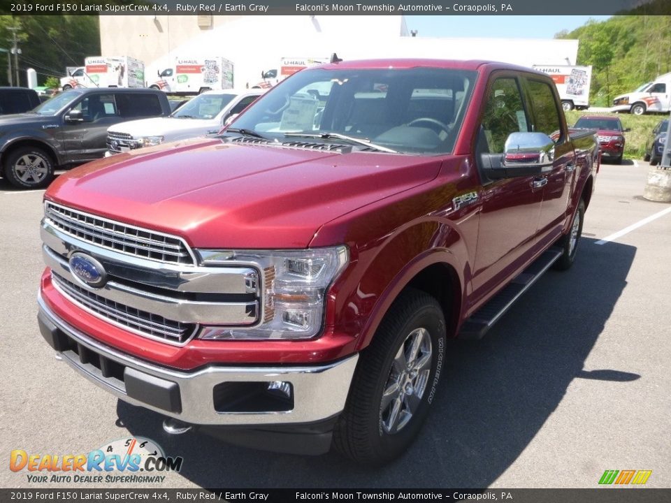 2019 Ford F150 Lariat SuperCrew 4x4 Ruby Red / Earth Gray Photo #5
