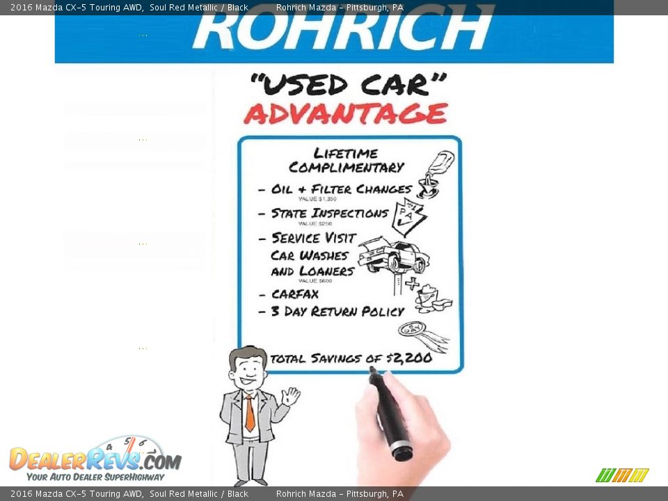 2016 Mazda CX-5 Touring AWD Soul Red Metallic / Black Photo #12